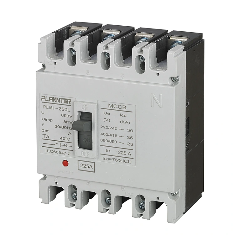 4-полюсный автоматический выключатель переменного тока в литом корпусе 225А